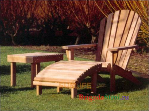 деревянная мебель для сада фото