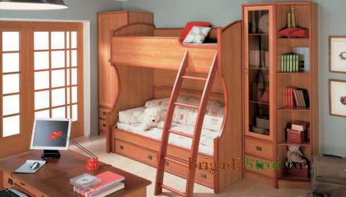 Комната для двоих детей с двухъярусной кроватью фото