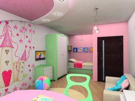Детская комната для девочек. фото смотреть