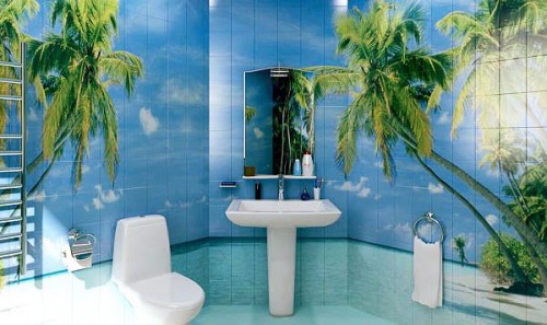 Плитка для ванной комнаты, с пальмами фото