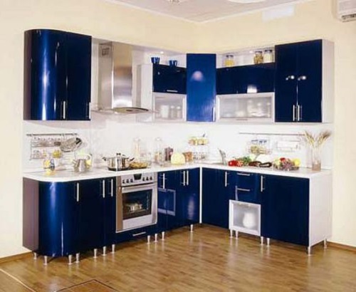 Кухня синего цвета фото смотреть