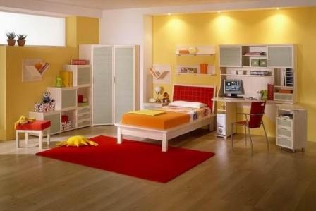 Жёлтая детская комната. фото смотреть